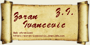 Zoran Ivančević vizit kartica